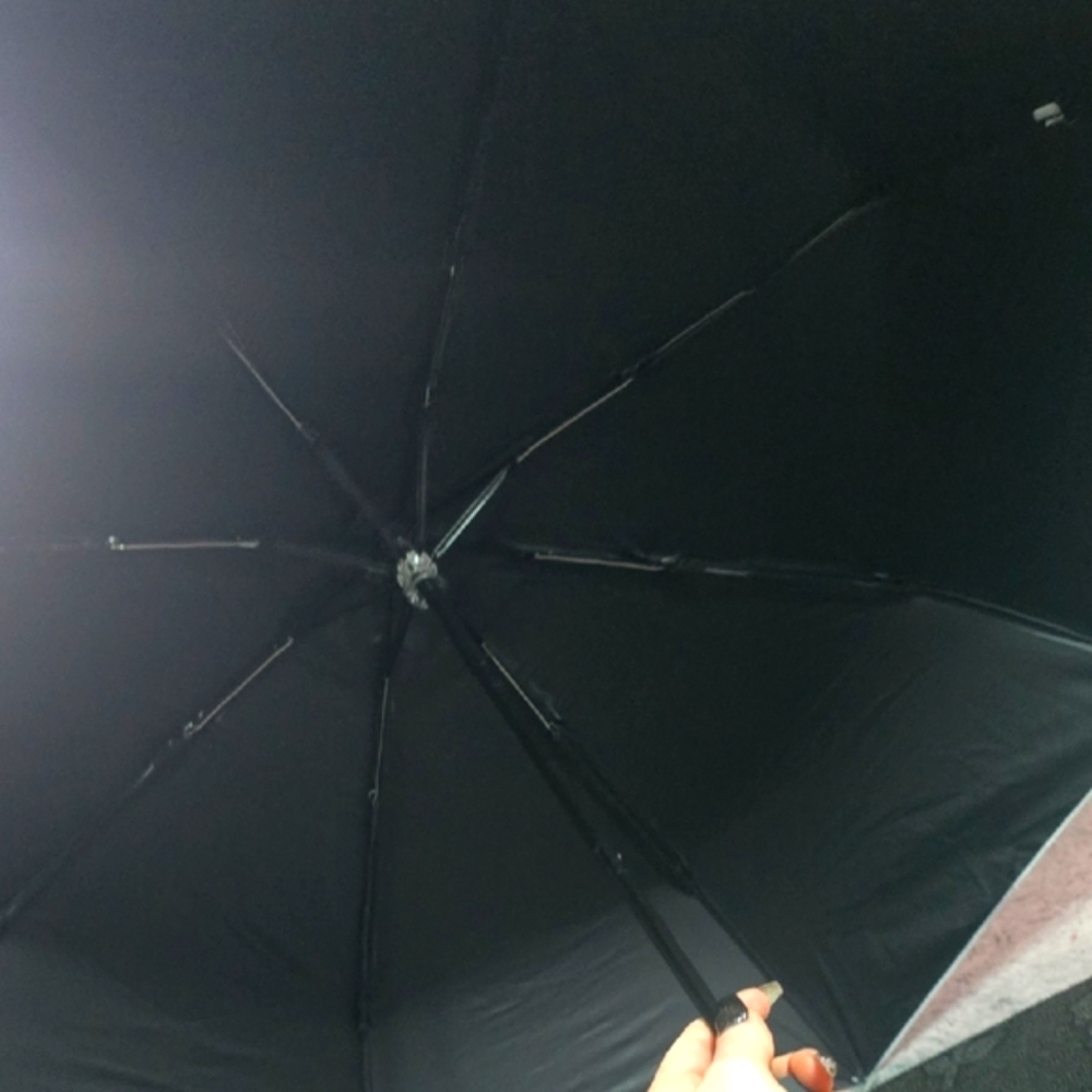 Camilla Flower White & Black Compact Umbrella (FITS 2)(LARGE/COMPACT)(NWOT)🖤✨️ - Picture 3 of 5